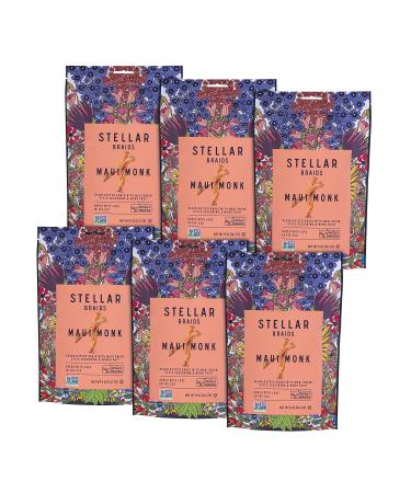 Stellar Pretzel Braids Sweet Maui Onion Seasoned Pretzels 5oz (Pack of 6) - Vegan Non-GMO Snacks by Stellar - Buy Online on GoSupps.com