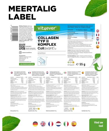 VitamineVersand 24 Collagen type II complex with Collavant n2 native collagen frankincense extract hyaluronic acid vitamin C manganese for bones cartilage and joints - Buy Online on GoSupps.com