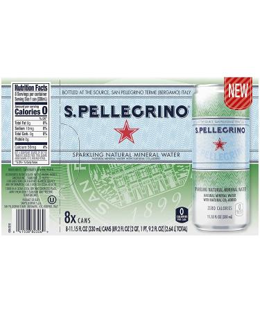 S.Pellegrino Sparkling Natural Mineral Water 11.15 fl oz | Pack of 8 - Buy Online on GoSupps.com