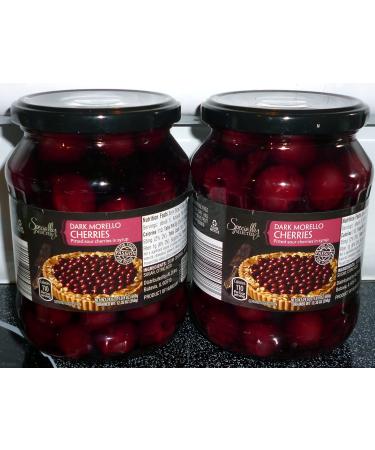 Specially Selected Dark Morello Pitted Sour Cherries, Large 24 oz Jars, (2) Pack