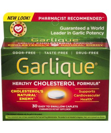Garlique Cardiovascular Dietary Supplement, Green, 30 Count