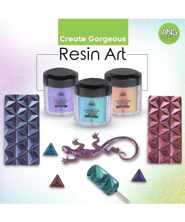 Chameleon Mica Powder Set - 10 Color Shift 5g Powders for Epoxy Resin & Paints - Buy Online on GoSupps.com