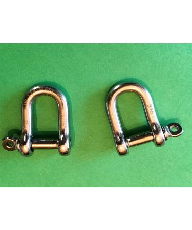 5 Pack Stainless Steel 316 Forged D Shackle 3/16" (5mm) Marine Grade Dee - Buy Online on GoSupps.com