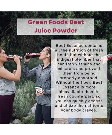 Organic Beet Essence Juice Powder - Nitric Oxide Superfood for Energy & Detox | Green Foods | 5.3oz (30 Servings) + Bonus Key Chain - Buy Online on GoSupps.com