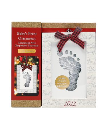 Kate & Milo Baby's First Christmas 2022 Handprint/Footprint Ornament in White Rustic Frame - Buy Online on GoSupps.com