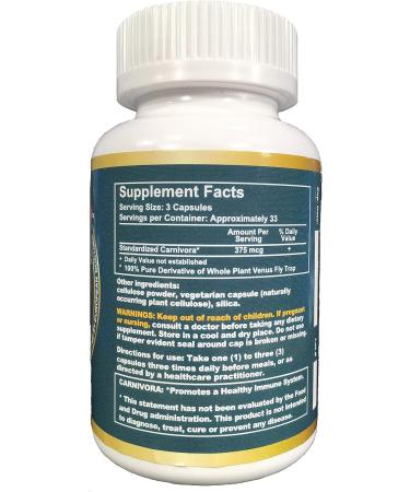 Carnivora Vegi-Caps - Natural Gluten Free Vegan Friendly Immune Support (100 Capsules) - Buy Online on GoSupps.com