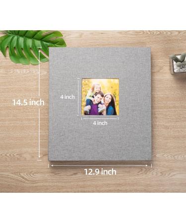 XONDIES 600 Pockets Fabric Linen Photo Album for 4x6 Photos - Grey | Large Capacity Slip-in Picture Book for Wedding, Family, Baby - Anniversary Albums - Buy Online on GoSupps.com