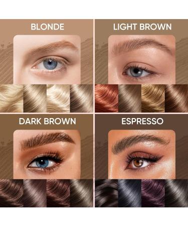 Dual-Ended Waterproof Eyebrow Pencil & Tinted Gel - Natural Looking Brows - All Day Wear - Dark Brown - Buy Online on GoSupps.com