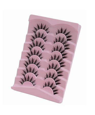 Korean Anime Lashes Japanese Asian Style Spiky Cosplay Manga False Eyelashes 3D Natural Look Mink Manga Lashes Wispy Doll Kawaii Makeup 7 Pairs(Anime Lashes01) Anime Lashes 01 - Buy Online on GoSupps.com