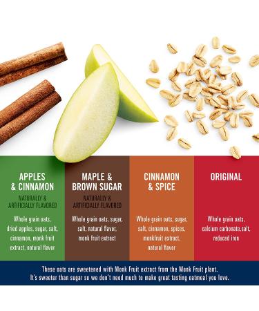 Quaker Instant Oatmeal Lower Sugar Variety Pack - 44 Packs  4 Delicious Flavors - Buy Online on GoSupps.com