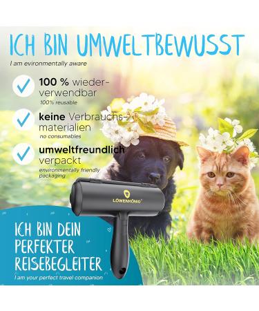 L wenk nig Rolli 2.0 - Ultimate Animal Hair Remover for Dogs & Cats | Self-Cleaning Lint Roller for Sofa Car & Clothing | Bestselling Black Accessory - Buy Online on GoSupps.com
