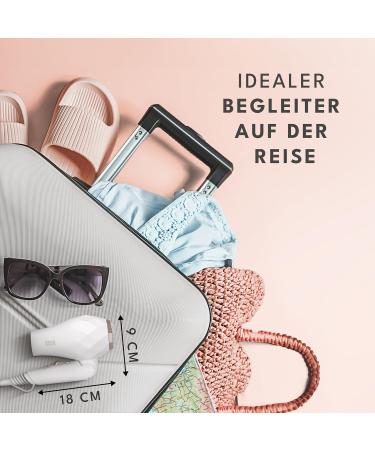 Compact Travel Hair Dryer - Quiet Dual Function with Styling Nozzle & Travel Bag | Perfect for International Journeys - Buy Online on GoSupps.com