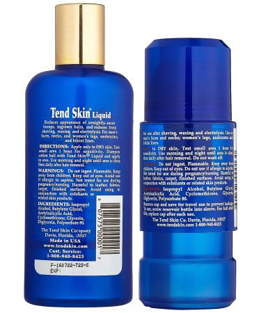 Tend Skin Razor Burn and Ingrown Hair Kit - 4oz Solution + 2.5oz Roll-On - Buy Online on GoSupps.com