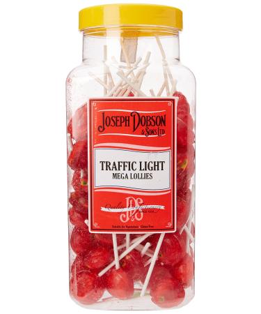 Joseph Dobson Traffic Light Mega Lolly Jar of 90