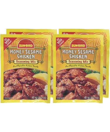 Honey Sesame Chicken Seasoning Mix Packets - 0.88oz Each (Pack of 4) - Asian Chicken Recipe - Buy Online on GoSupps.com