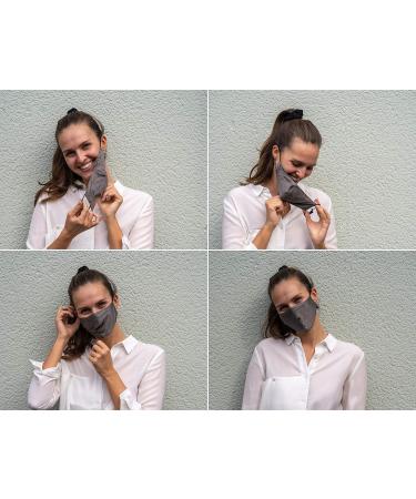 Silkist Unisex Silk Mouth Protection Mask | 100% Silk 3-Layer Adjustable Reusable Breathable Skin-Friendly - Cooling Anthracite - Buy Online on GoSupps.com