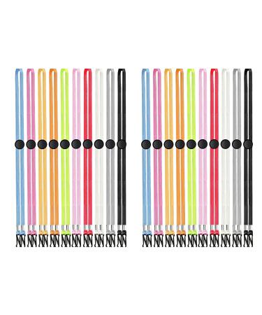 20 Pack - Mask Lanyards for Adults and Kids Students Ear Pressure Relief Comfort Adjustable Length Face Masks Lanyards Suitable for Adult Kids mask Lanyard Mask Holder Rainbow Color a 13.78IN