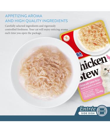 INABA Chicken Stew Side Dish for Cats - 8 Pouches, Vitamin E - Dry Cat Food Topper - Buy Online on GoSupps.com