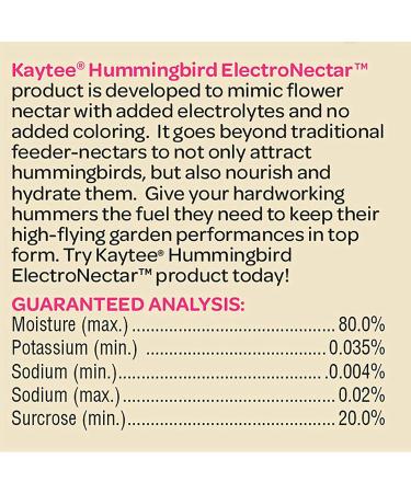 Kaytee Hummingbird Electro Nectar Ready to Use 64oz - Buy Online on GoSupps.com