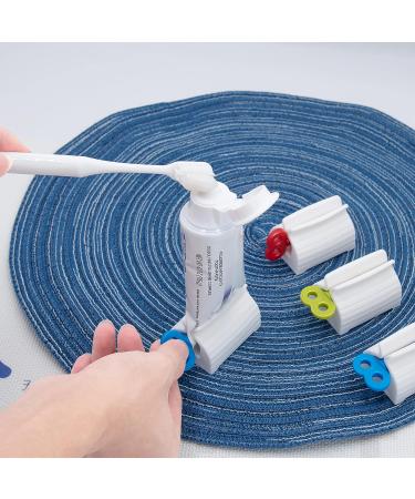 4-Piece Rolling Tube Toothpaste Squeezer & Holder Stand - Bathroom Organizer for Saving Toothpaste and Creams - Buy Online on GoSupps.com