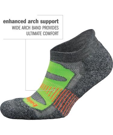 Blister Resist Performance No Show Running Socks - White/Grey (1 Pair) | Men & Women | Size Medium - Buy Online on GoSupps.com