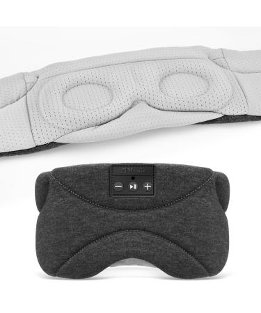 Flashmen Bluetooth Sleep Mask White Noise Timer 3D Sleep Mask for Side Sleeper Block Out Light Cooling Eye Sleep Mask with Bluetooth Headphones