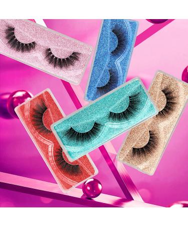 10 Pairs Wispy Faux Mink False Eyelashes Set with Glue & Tweezers - Soft, Reusable, Portable Boxes - Buy Online on GoSupps.com