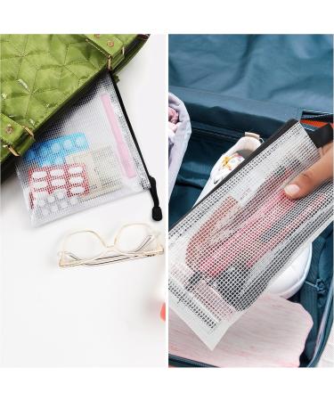 Belle Vous 12-Pack Transparent Mesh Document Bags - Waterproof Zipper Bags for Travel Cosmetics & Storage - Multi-Purpose Organizer - Buy Online on GoSupps.com
