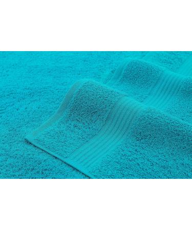 Premium Turkish Towel Set Aqua Blue - 6 Piece 600 GSM | Soft & Absorbent Hotel & Spa Quality Towels - Buy Online on GoSupps.com