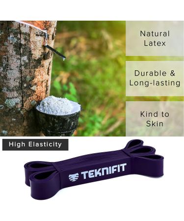 Teknifit Resistance Band - Purple (Heavy) - Full Body Workout Solution with Free Exercise Guide - Home Fitness Essential - Buy Online on GoSupps.com