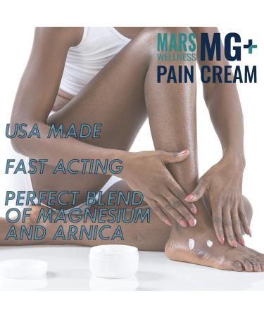 Mars Wellness MG+ Pain Cream - Extra Strength Magnesium & Arnica - 4 OZ - Sore Legs Joints Cramps Sports & Arthritis Relief - 1 Pack - Buy Online on GoSupps.com