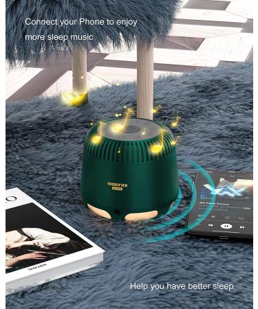 White Noise Sound Machine with Night Light & Speaker - 24 Soothing Sounds for Nursery, Office, Home - Green - Buy Online on GoSupps.com