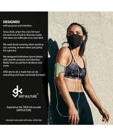 GK Sports Face Masks for Men Face Masks for Sports Black Face Masks Reusable Black Cloth Face Masks for Women Copper Infused Breathable ELEX Washable Stretchable for Running and Workout 4Pack 4 count (Pack of 1) - Buy Online on GoSupps.com