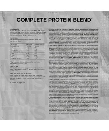 Bulk Complete Protein Mix - Whey Milk Egg & Glutamine Protein Powder - Chocolate Flavor 500g - International Shipping Available - Buy Online on GoSupps.com