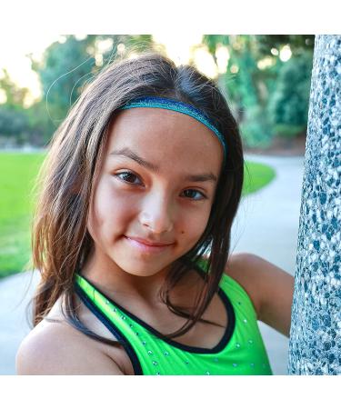 FROG SAC 6 Sparkly Glitter Elastic Headbands for Girls - Non-Slip Thin Stretch Sports Headbands for Teens - Cute Fashion Accessories for Teen Girls - Yoga and Sports Head Wraps - Buy Online on GoSupps.com