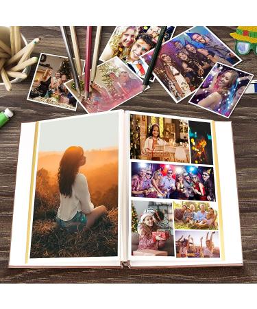 Magnetic Self-Stick Page Photo Album - Our Adventure Book Leather Cover DIY Album - Holds 3X5, 4X6, 6X8, 8X10 Photos - Blue - Buy Online on GoSupps.com