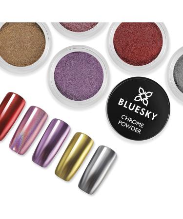 Bluesky Chrome Nail Powder Kit - Metallic Red Gel Nail Art 5g - Buy Online on GoSupps.com