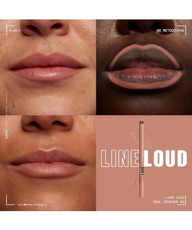 NYX Lip Liner - Goal Crusher (Midtone Beige) | Longwear Lip Pencil with Jojoba Oil & Vitamin E - Buy Online on GoSupps.com