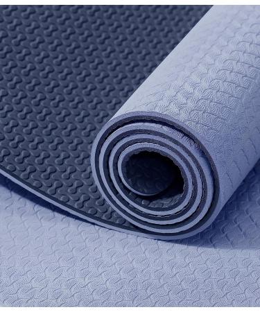 IUGA Non Slip Yoga Mat Eco Friendly with Carrying Strap - Thick Exercise Mat for Yoga, Pilates, Fitness - 72 x 24 x 6mm - Gray - Buy Online on GoSupps.com