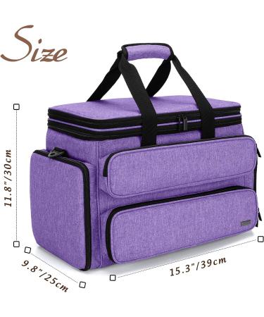 YARWO Knitting Yarn Bag - Portable Crochet Storage Tote for Needles and Yarn - Purple - Buy Online on GoSupps.com