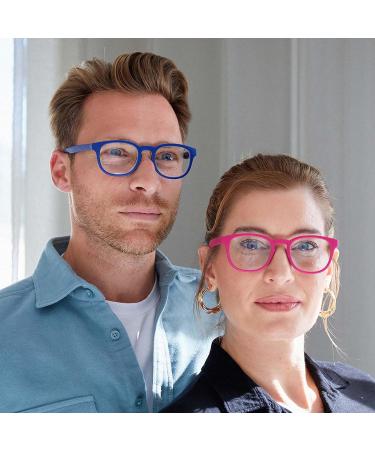 OPULIZE Pop Pack 4 R tro Rond Noir Bleu Vert Gris Hommes Femmes Lunettes De Lecture Charni res Ressort RRRR2-1367 +2 50 4 Pack - Noir / Bleu / Vert / Gris 2.5 x - Buy Online on GoSupps.com