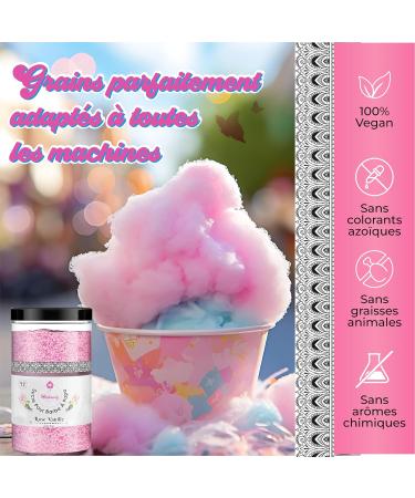 Misskandy Candy Floss Sugar for Machine/ Pack of 5 x 300 g 1.5 kg / Flavours: Strawberry Vanilla Pineapple Caramel Chewing Gum/Powder Barbapapa + 50 Sticks of 30 cm (Gift) (Gold Pack) - Buy Online on GoSupps.com