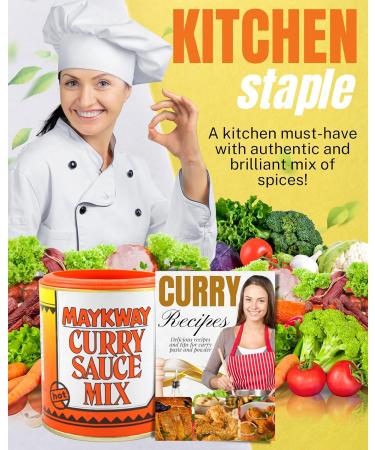 Maykway Curry Sauce Mix Hot with Curry Recipe Leaflet (170g x 3 Packs) | Ideal Curry Kit with 3 Pcs. Maykway Curry Powder and Recipe Card | Curry Mix Suitable for Vegetarians - Buy Online on GoSupps.com