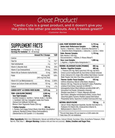 NDS Nutrition 4.0 Pre Workout Supplement - Advanced Weight Loss & Cardio Formula with L-Carnitine CLA MCTs L-Glutamine & Safflower Oil - Grape Flavor (40 Servings - Buy Online on GoSupps.com