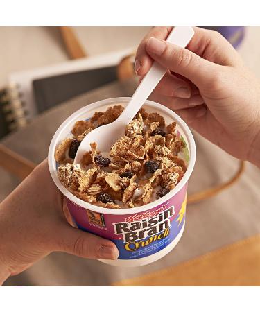 Kellogg's Raisin Bran Crunch Breakfast Cereal Cups 33.6oz - Pack of 12 Cups | Fiber Cereal with Real Fruit - Buy Online on GoSupps.com