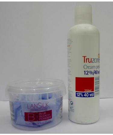 TRUZONE CREAM PEROXIDE 12% (40 VOL) 250ml DUST FREE BLUE BLEACH POWDER 80gm
