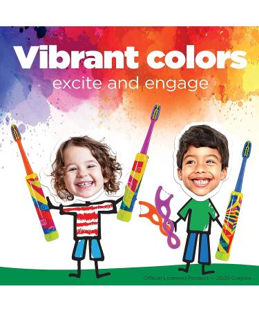 GUM Crayola Twistables Flossers - Fluoride Coated, Twisted Fruit Flavors - 75 Count, Ages 3 - Buy Online on GoSupps.com