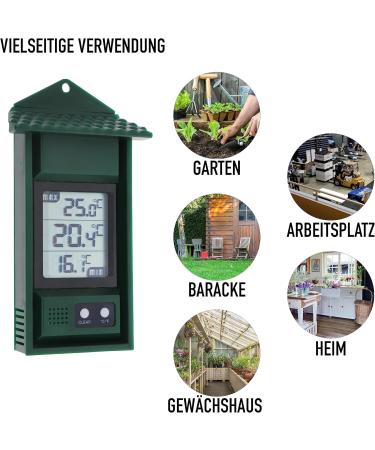 Digital Min Max Thermometer for Greenhouses | Accurate Temperature Measurement & Recording | Essential Garden Accessories - Buy Online on GoSupps.com