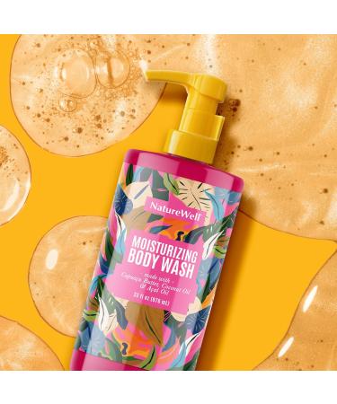 NATURE WELL Moisturizing Body Wash - Creamy Hydrating Cleanser with Brazilian Nut Scent - 33 oz - Intense Hydration for All Skin Types - Buy Online on GoSupps.com