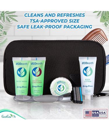 EcoEarth Round Soap Bars 2in1 Shampoo & Conditioner Set - 100 Eco-Friendly Hotel Toiletries (Spring Breeze 2 pcs - Buy Online on GoSupps.com